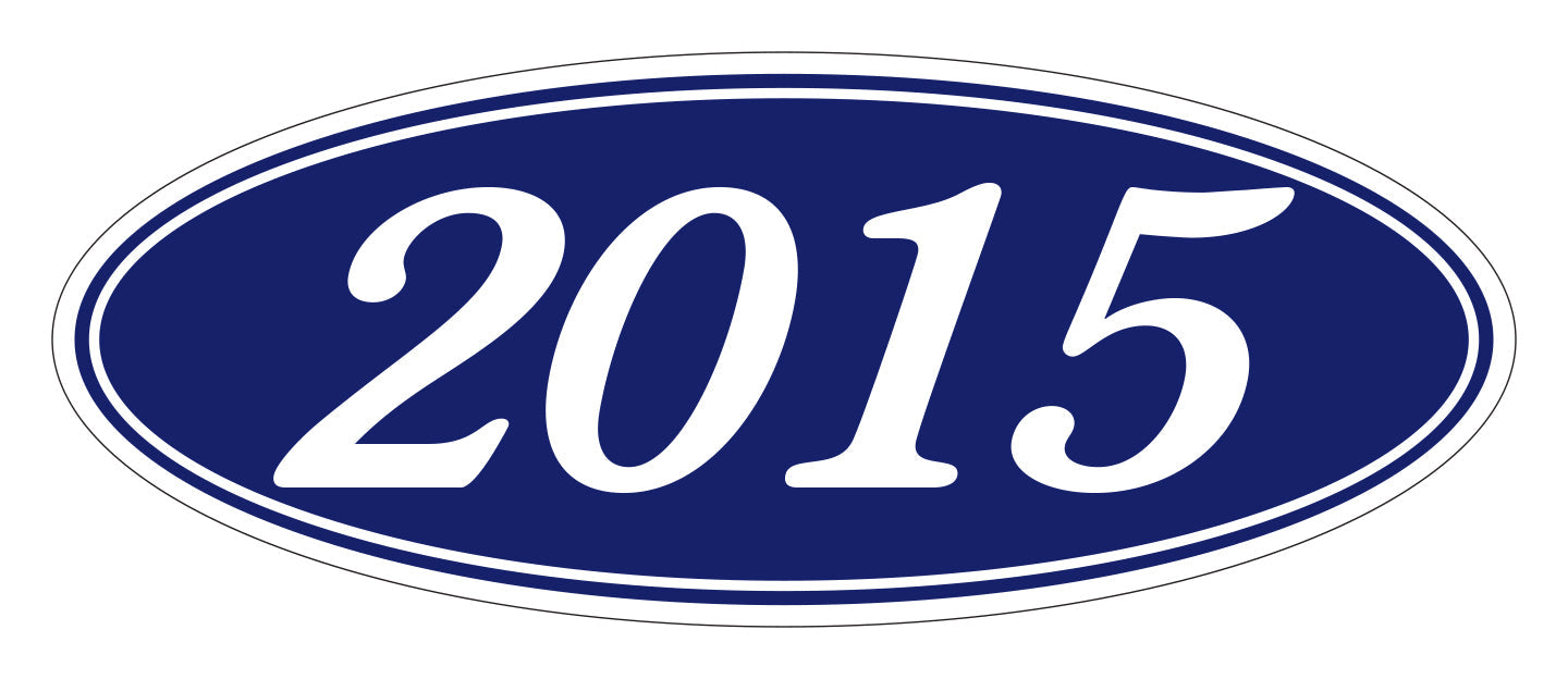 Oval Year Window Sticker