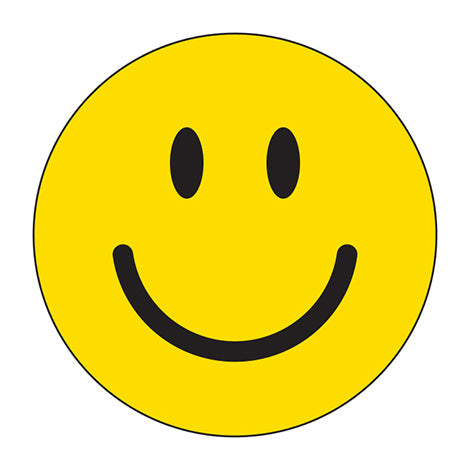 Window Sticker - Simple Smiley- 6" Diameter