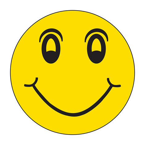 Window Sticker - Happy Face - 6" Diameter