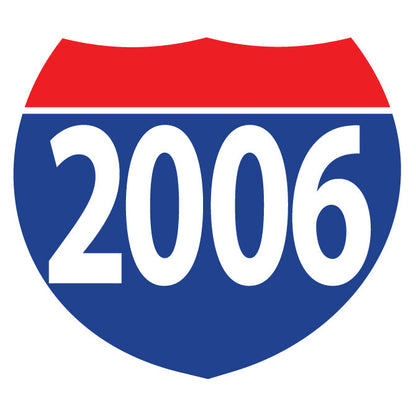Interstate Shields Year Sticker