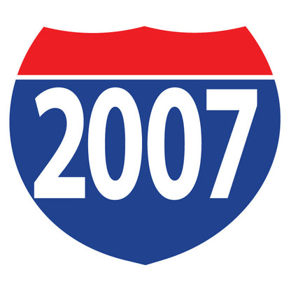 Interstate Shields Year Sticker