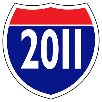 Interstate Shields Year Sticker