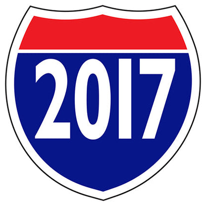 Interstate Shields Year Sticker