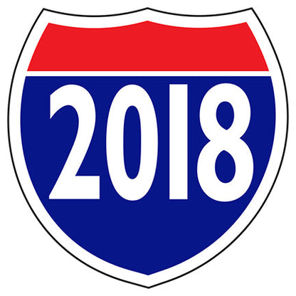 Interstate Shields Year Sticker