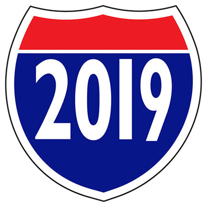 Interstate Shields Year Sticker