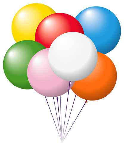 Crystal Latex Balloons - 17" to 72" Sizes for Dealership Promotions