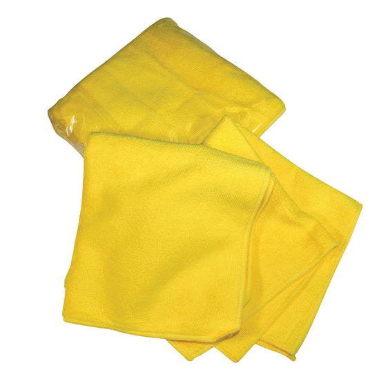 Deluxe Yellow Detailing Towel - 16" x 16" - 4 Towels