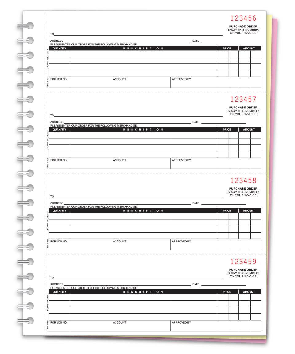 Purchase Order Book - NC-124-2 - 2 Part, 200 per Book