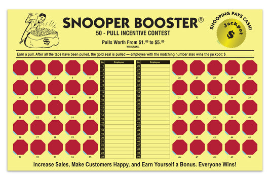 Incentive Cash Board - Snooper Booster - Yellow Board