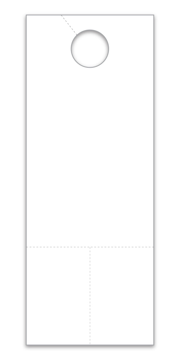 Hang Tags with Coupons - White - 4 1/4" X 11"