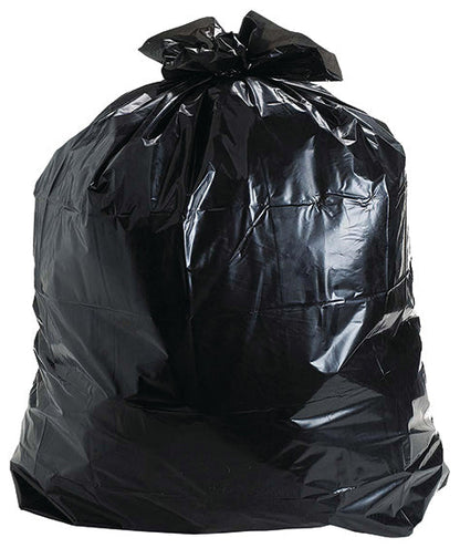 Trash Bags - 12-16 Gallon Black Flap Tie Can Liners, 500 Count