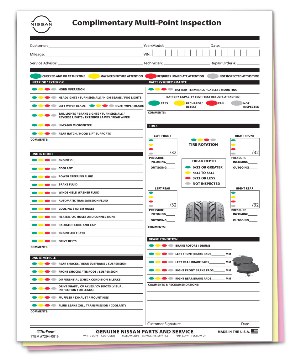 Nissan Multi-Point Vehicle Checkup - 3 Part