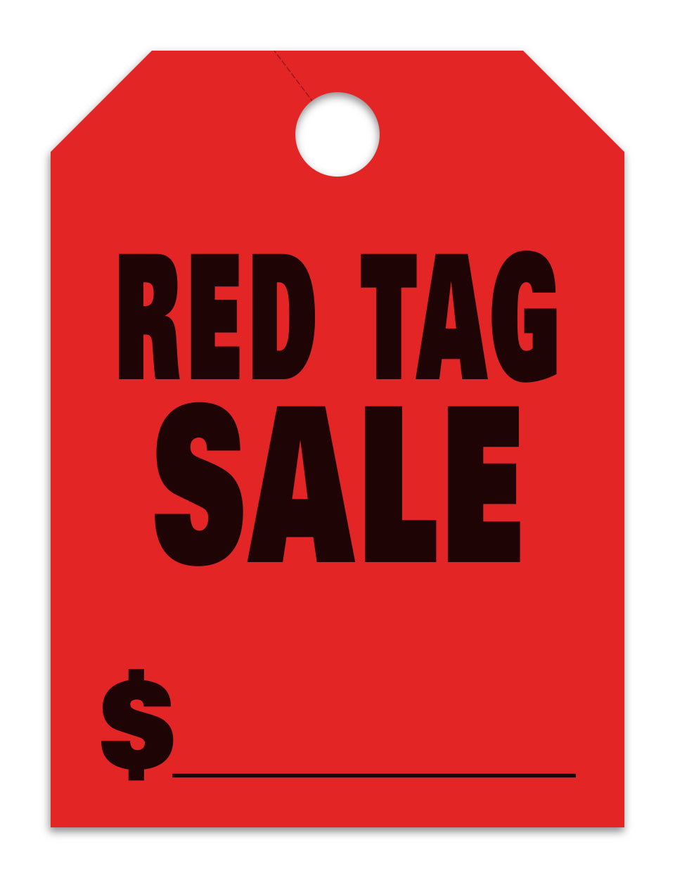 Hang Tags, Red Tag Sale - Large, Red