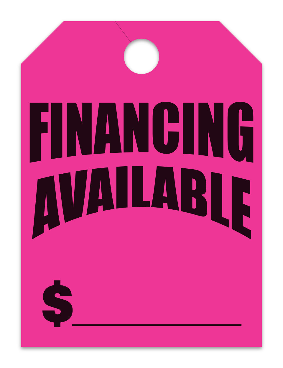 Hang Tags - Financing Available