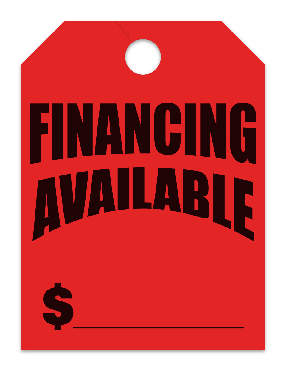Hang Tags - Financing Available