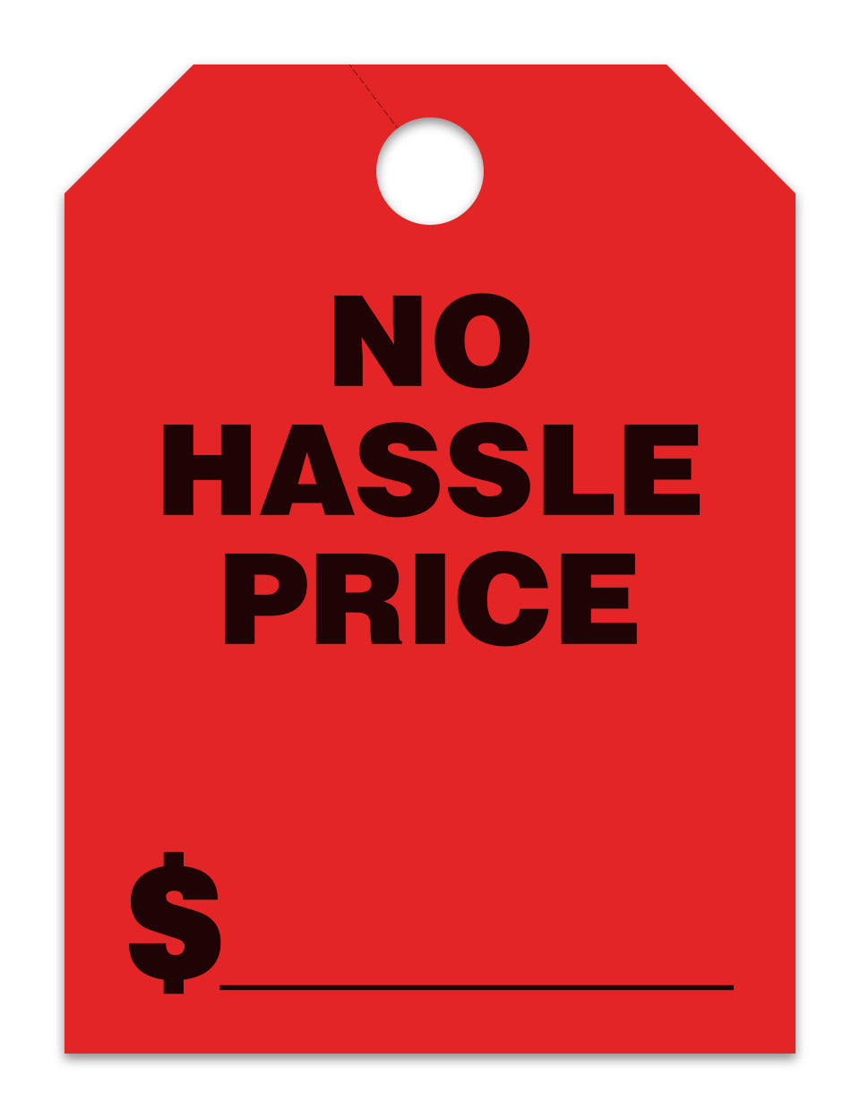 Hang Tags - No Hassle Price
