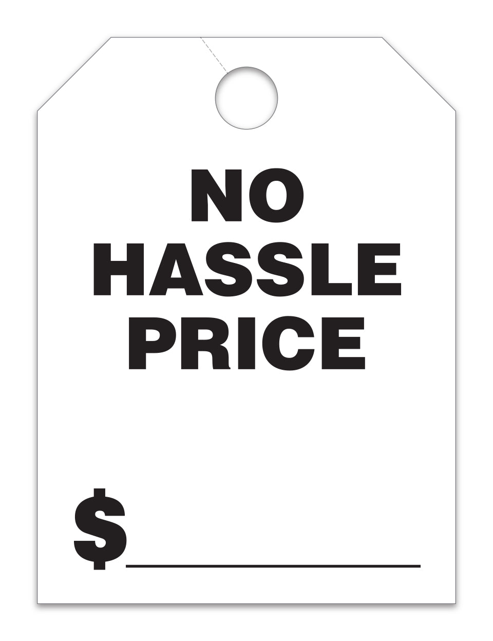 Hang Tags - No Hassle Price
