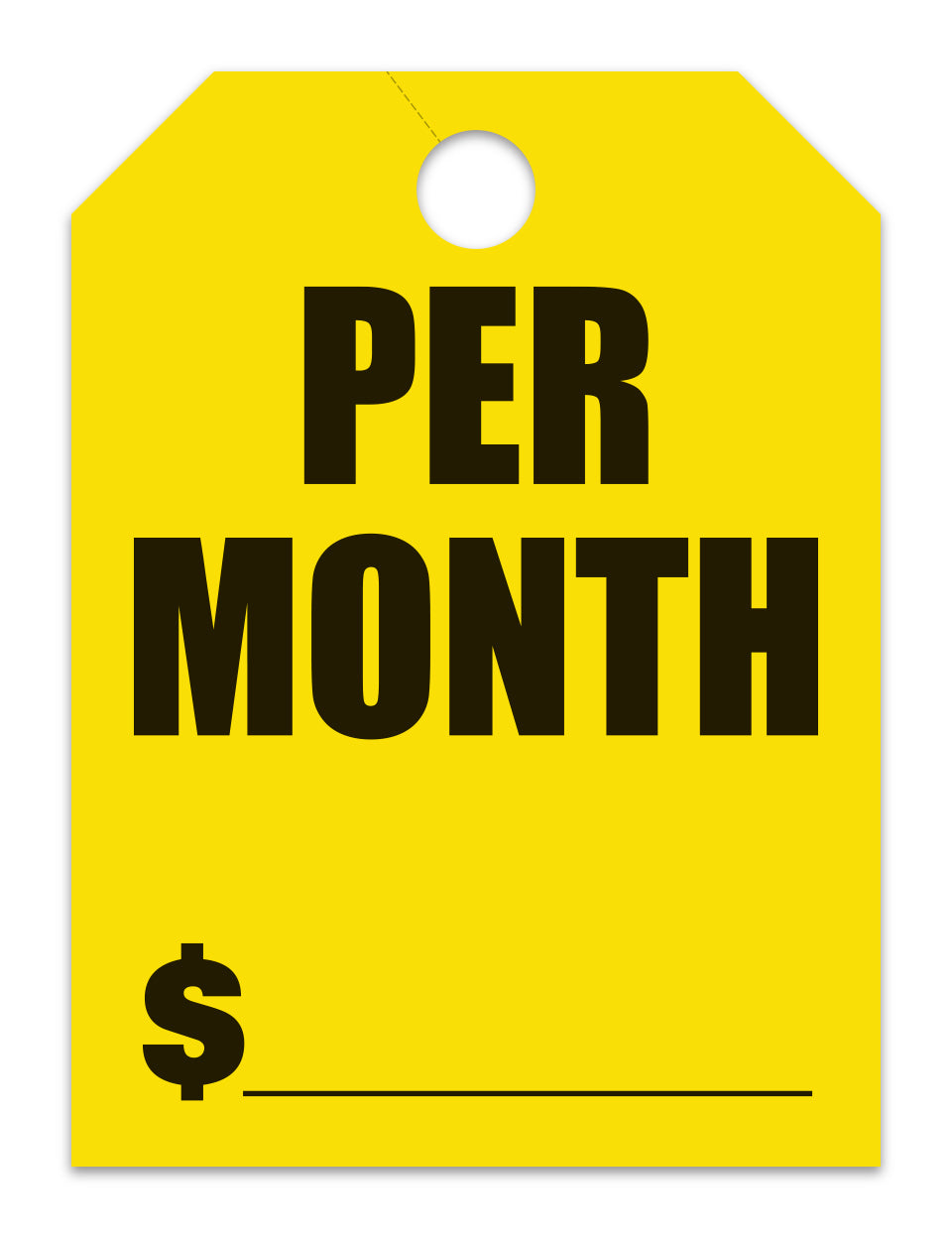 Hang Tags - Per Month