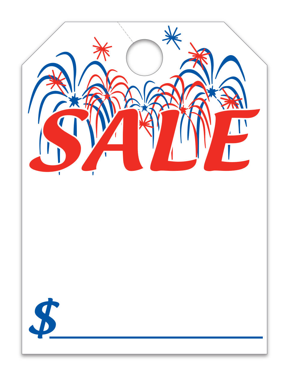 Hang Tag - Sale with Fireworks - 8.5" x 11.5"