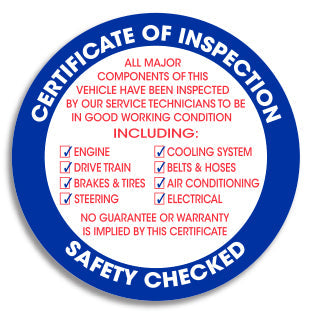 Inspection Circle Sticker - 3" Face Adhesive