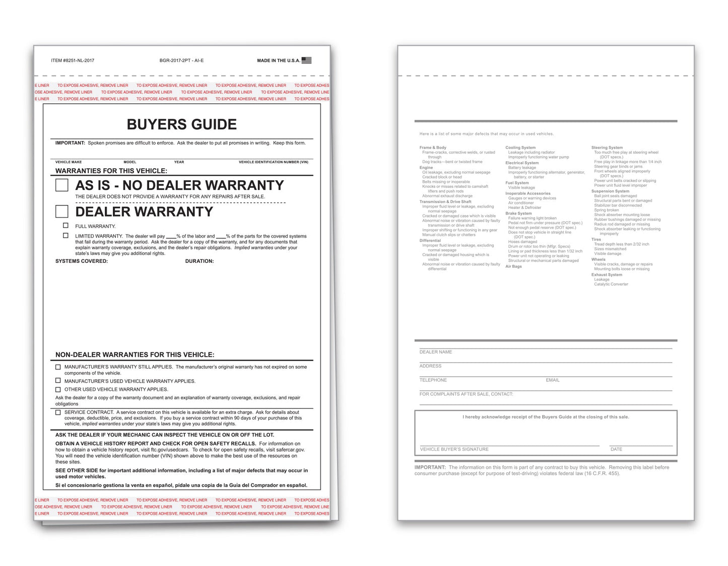 Interior Buyers Guide - BG-2017-2PT - As Is - BG3 - No Lines