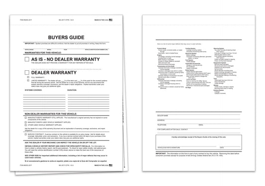 Interior Buyers Guide - BG-2017- As Is - 2 Part, Paper/PA