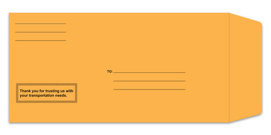 License Plate Envelope - Printed - Self Seal
