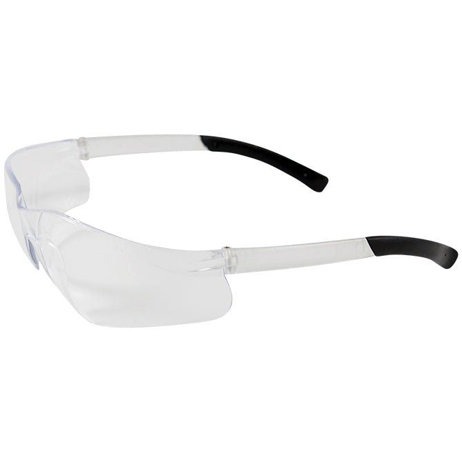 Safety Glasses - Flexible Rubber -Tipped Temple, 12 pairs